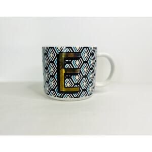 Coffee Mug Cup Letter Monogram E West Elm 3 3/8 inch